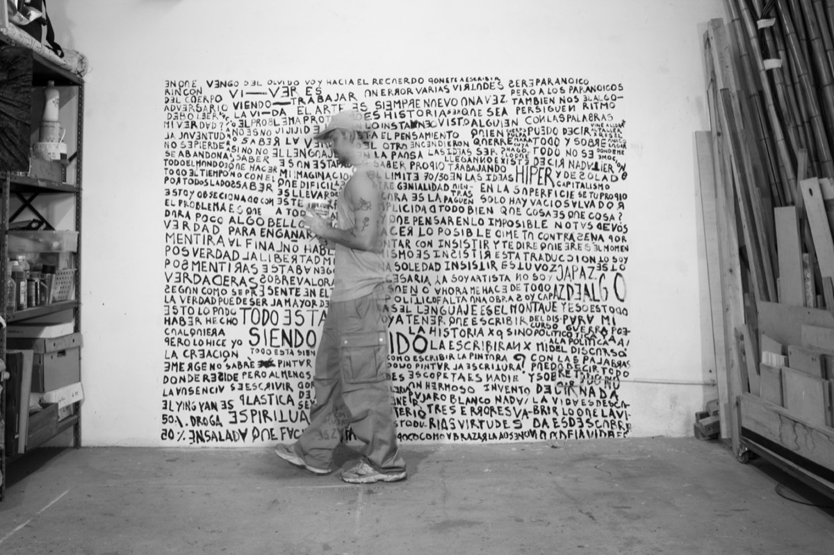 Intervención Yerúa Taller — escritura en mural